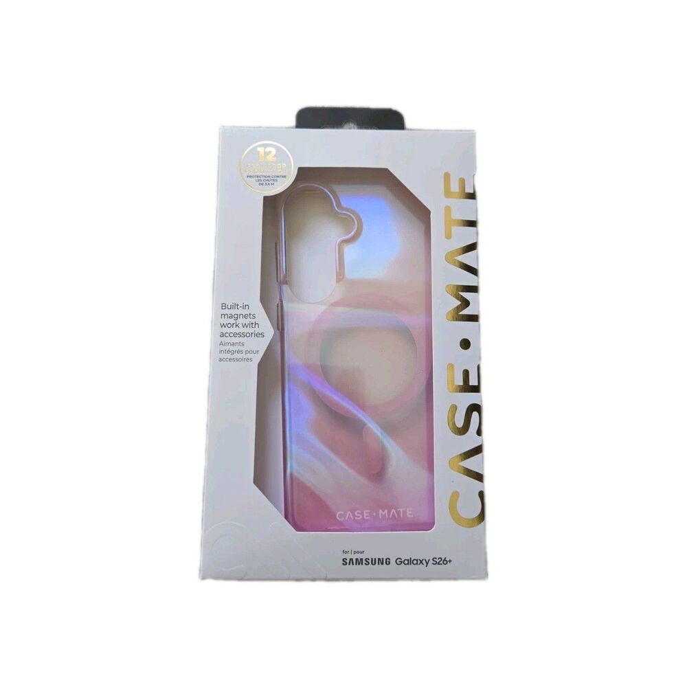 Case-Mate Samsung Galaxy S26+ Magnetic Phone Case Pink Iridescent EUC